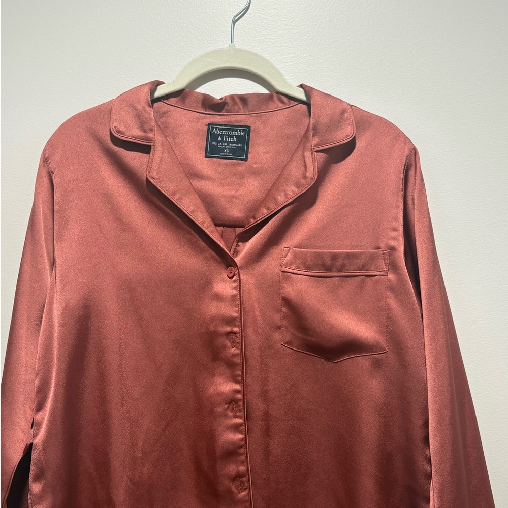 Abercrombie & Fitch Copper Satin Shirt
